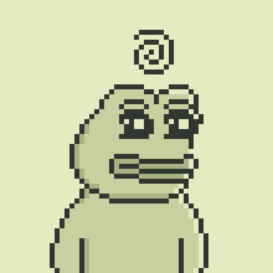 Confused - Retro Frog #001