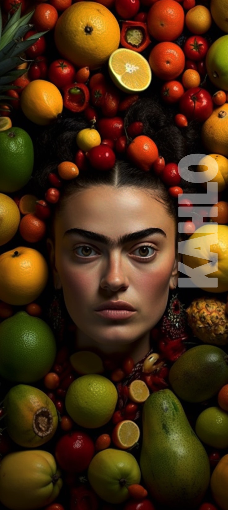 Frida Kahlo with Fruit
