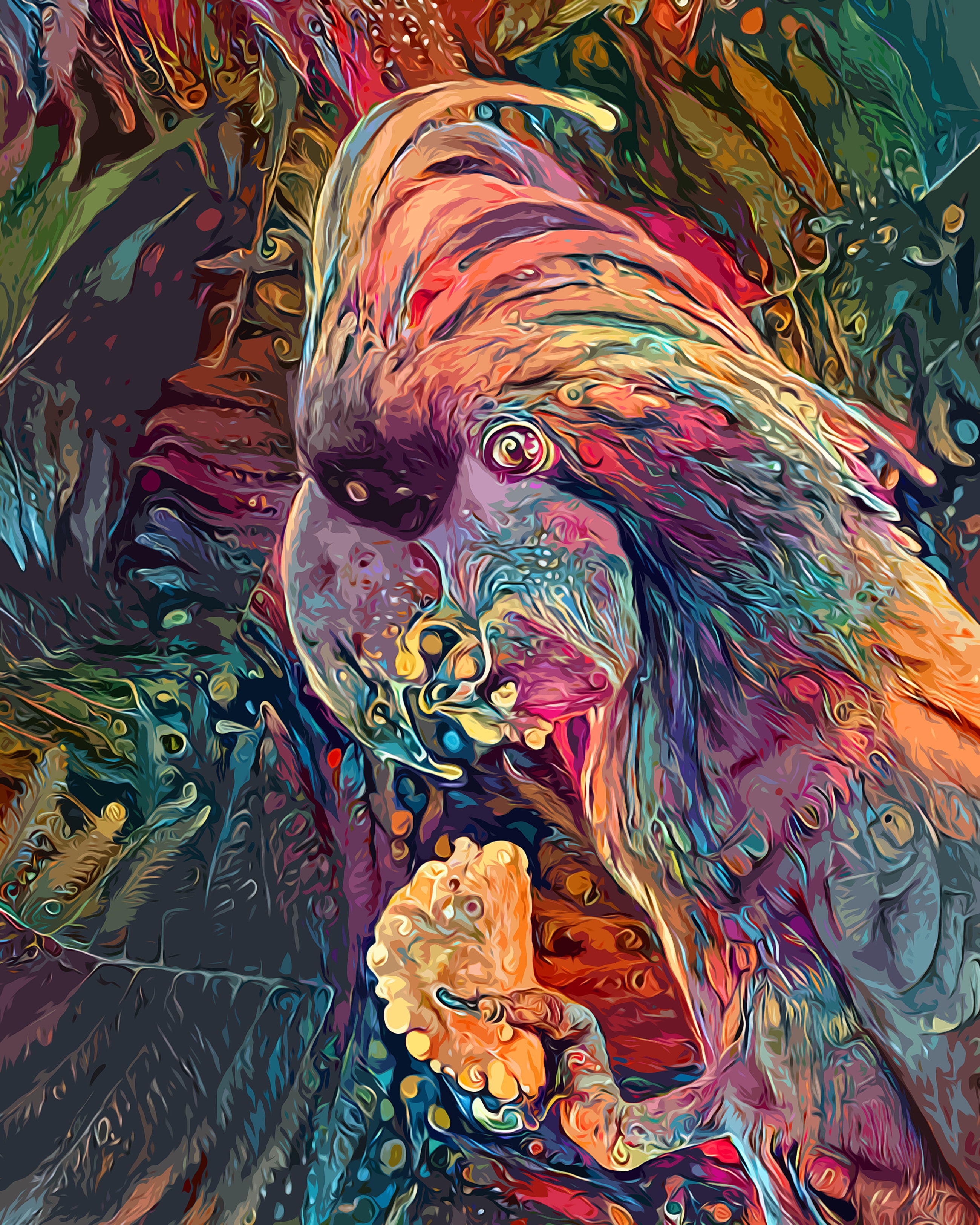 Palm Cockatoo Face