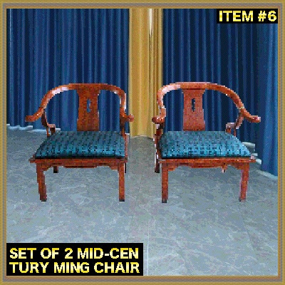 #6 - Set of 2 Ming Chair