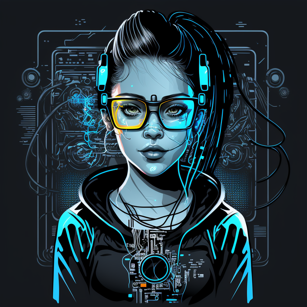 Cyberpunk Neon Girl