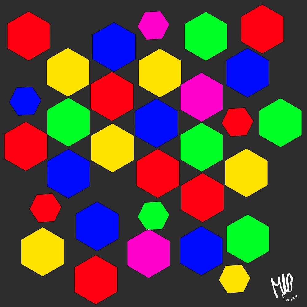 random hexagonal blast X